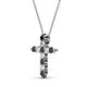 3 - Abella Black and White Diamond Cross Pendant 