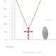 5 - Abella Pink Sapphire and Diamond Cross Pendant 