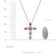 4 - Abella Pink Sapphire and Diamond Cross Pendant 
