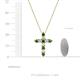 4 - Abella Green Garnet and Diamond Cross Pendant 