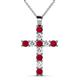 1 - Elihu Ruby and Diamond Cross Pendant 