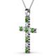 2 - Elihu Green Garnet and Diamond Cross Pendant 