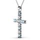 2 - Elihu Aquamarine and Diamond Cross Pendant 
