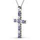 2 - Elihu Iolite and Diamond Cross Pendant 