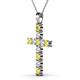 2 - Elihu Yellow Sapphire and Diamond Cross Pendant 