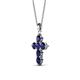 2 - Isabella Blue Sapphire Cross Pendant 