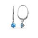 1 - Calla Blue Topaz (4mm) Solitaire Dangling Earrings 