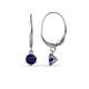 1 - Calla Blue Sapphire (4mm) Solitaire Dangling Earrings 