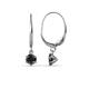 1 - Calla Black Diamond (4mm) Solitaire Dangling Earrings 