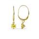 1 - Calla Yellow Sapphire (4mm) Solitaire Dangling Earrings 