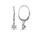 1 - Calla White Sapphire (4mm) Solitaire Dangling Earrings 