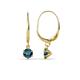 1 - Calla Blue Diamond (4mm) Solitaire Dangling Earrings 
