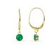 1 - Grania Emerald (4mm) Solitaire Dangling Earrings 
