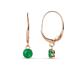 1 - Grania Emerald (4mm) Solitaire Dangling Earrings 