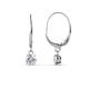 1 - Grania White Sapphire (4mm) Solitaire Dangling Earrings 