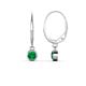 1 - Cara Emerald (4mm) Solitaire Dangling Earrings 