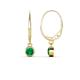 1 - Cara Emerald (4mm) Solitaire Dangling Earrings 