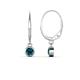 1 - Cara Blue Diamond (4mm) Solitaire Dangling Earrings 
