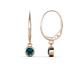 1 - Cara Blue Diamond (4mm) Solitaire Dangling Earrings 