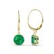 1 - Grania Emerald (6mm) Solitaire Dangling Earrings 