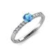 4 - Juan Blue Topaz and Diamond Engagement Ring 