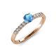 4 - Juan Blue Topaz and Diamond Engagement Ring 