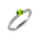 4 - Juan Peridot and Diamond Engagement Ring 
