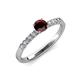 4 - Juan Red Garnet and Diamond Engagement Ring 