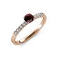4 - Juan Red Garnet and Diamond Engagement Ring 