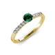 4 - Juan Emerald and Diamond Engagement Ring 