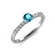 4 - Juan London Blue Topaz and Diamond Engagement Ring 