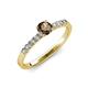4 - Juan Smoky Quartz and Diamond Engagement Ring 