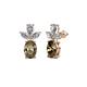 1 - Vania Smoky Quartz and Diamond Dangle Stud Earrings 