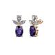 1 - Vania Iolite and Diamond Dangle Stud Earrings 