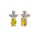 1 - Vania Yellow Sapphire and Diamond Dangle Stud Earrings 