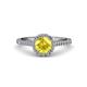 3 - Miah Yellow Sapphire and Diamond Halo Engagement Ring  