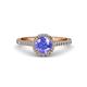 3 - Miah Tanzanite and Diamond Halo Engagement Ring 