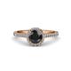 3 - Miah Black and White Diamond Halo Engagement Ring 