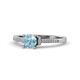 1 - Enlai Aquamarine and Diamond Engagement Ring 