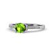1 - Enlai Peridot and Diamond Engagement Ring 