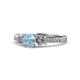 1 - Freya Aquamarine and Diamond Butterfly Engagement Ring 