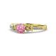 1 - Freya Pink Tourmaline and Diamond Butterfly Engagement Ring 