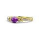 1 - Freya Amethyst and Diamond Butterfly Engagement Ring 