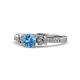 1 - Freya Blue Topaz and Diamond Butterfly Engagement Ring 
