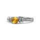 1 - Freya Citrine and Diamond Butterfly Engagement Ring 