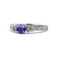 1 - Freya Iolite and Diamond Butterfly Engagement Ring 