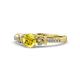 1 - Freya Lab Created Yellow Sapphire and Diamond Butterfly Engagement Ring 