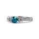 1 - Freya London Blue Topaz and Diamond Butterfly Engagement Ring 