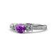 1 - Freya Amethyst and Diamond Butterfly Engagement Ring 