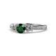 1 - Freya Emerald and Diamond Butterfly Engagement Ring 